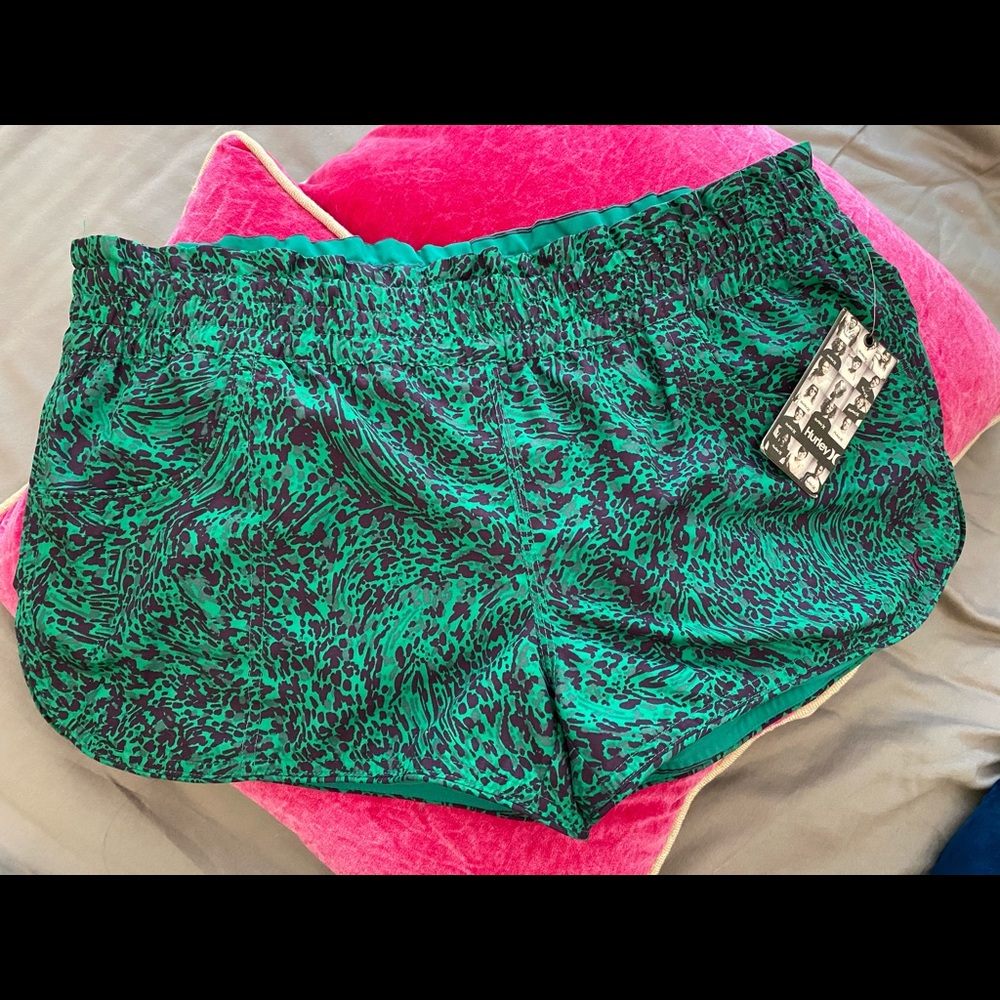 $ DROP! NWT Hurley Reversible Grn/Navy Swim Shorts